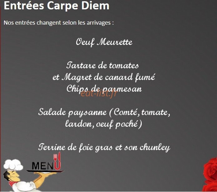 Le Carpe Diem — carte page 2