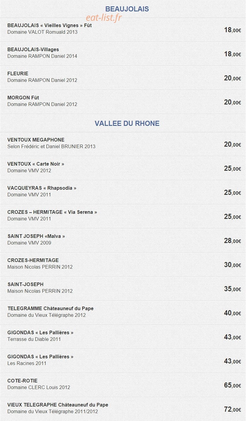 Le Caveau de la Chouette — carte page 4