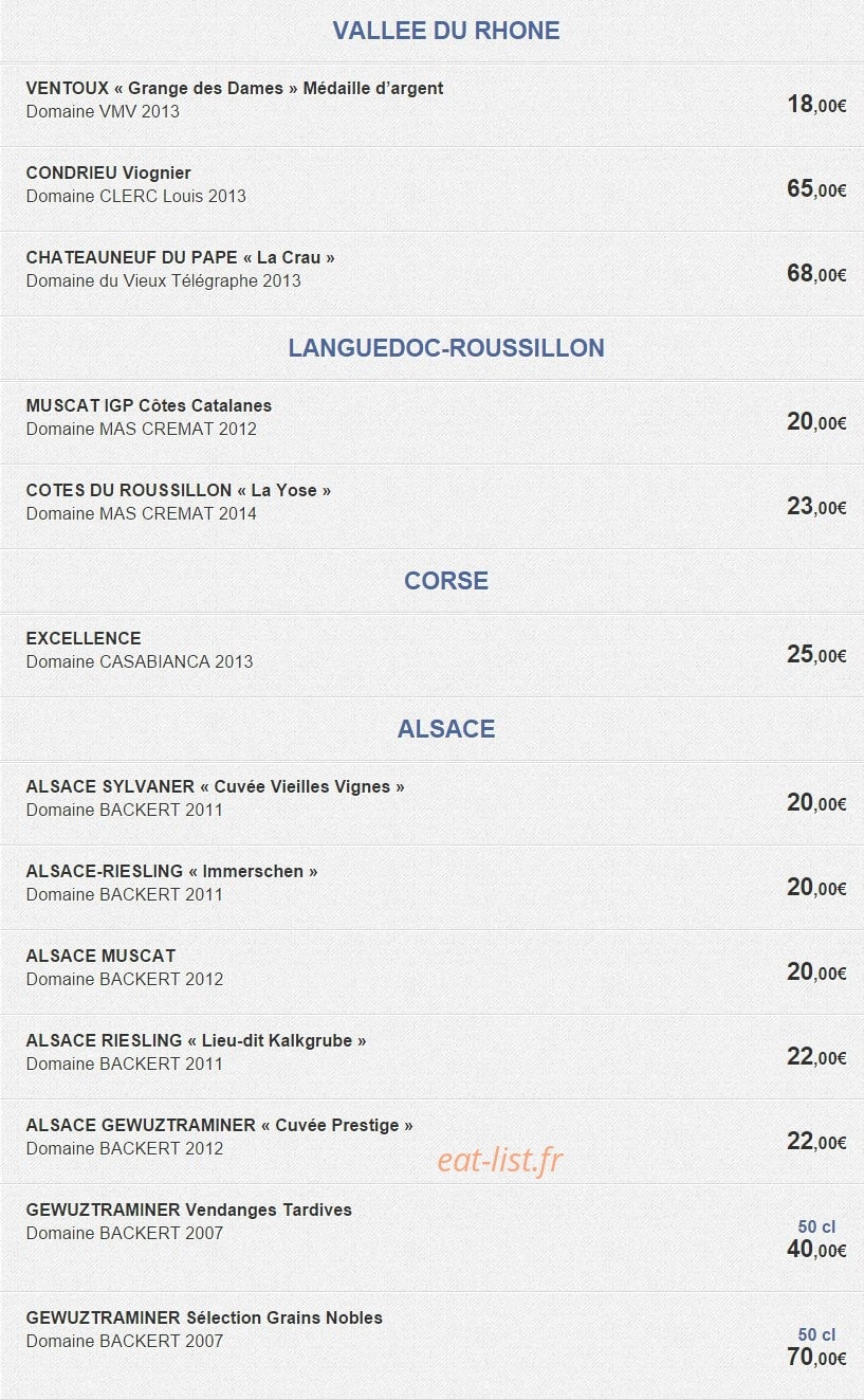 Le Caveau de la Chouette — carte page 9