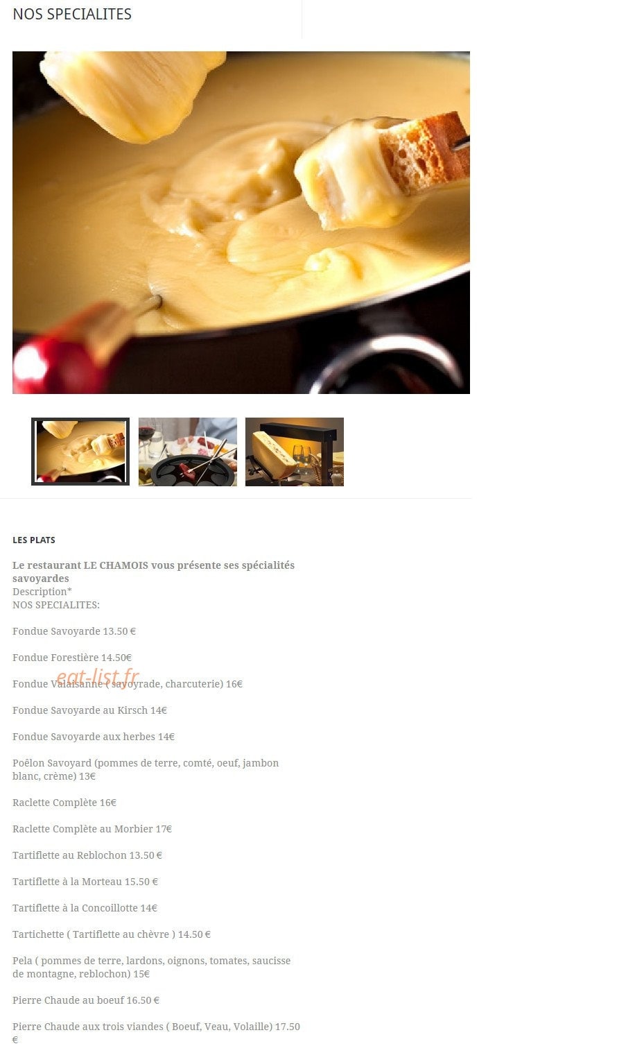 Le Chamois — carte page 5