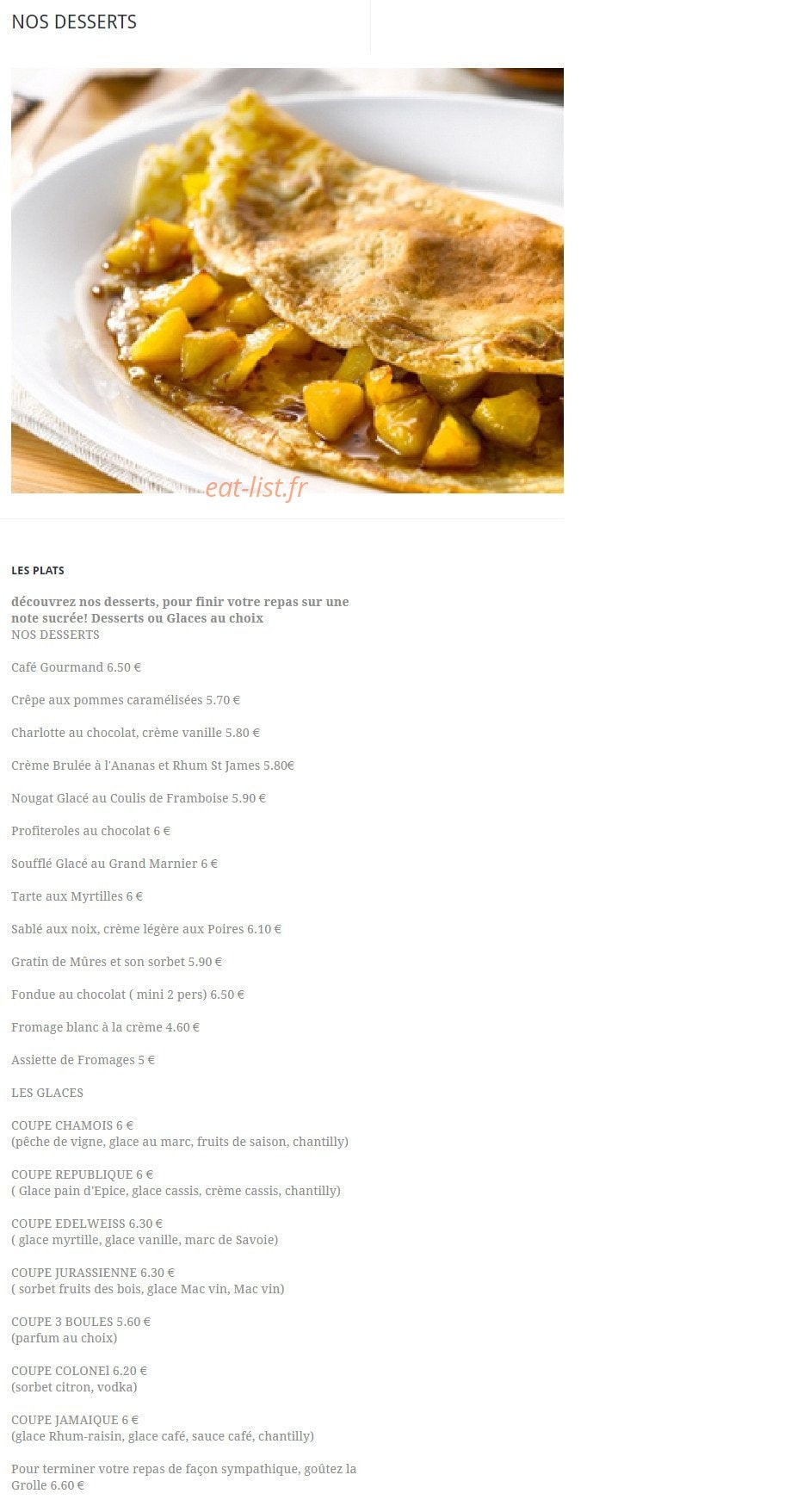 Le Chamois — carte page 4