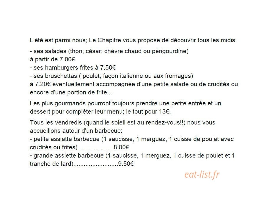 Le Chapitre — carte page 1