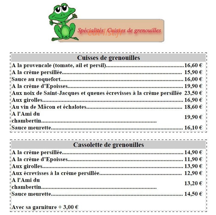 Le coin repas — carte page 3