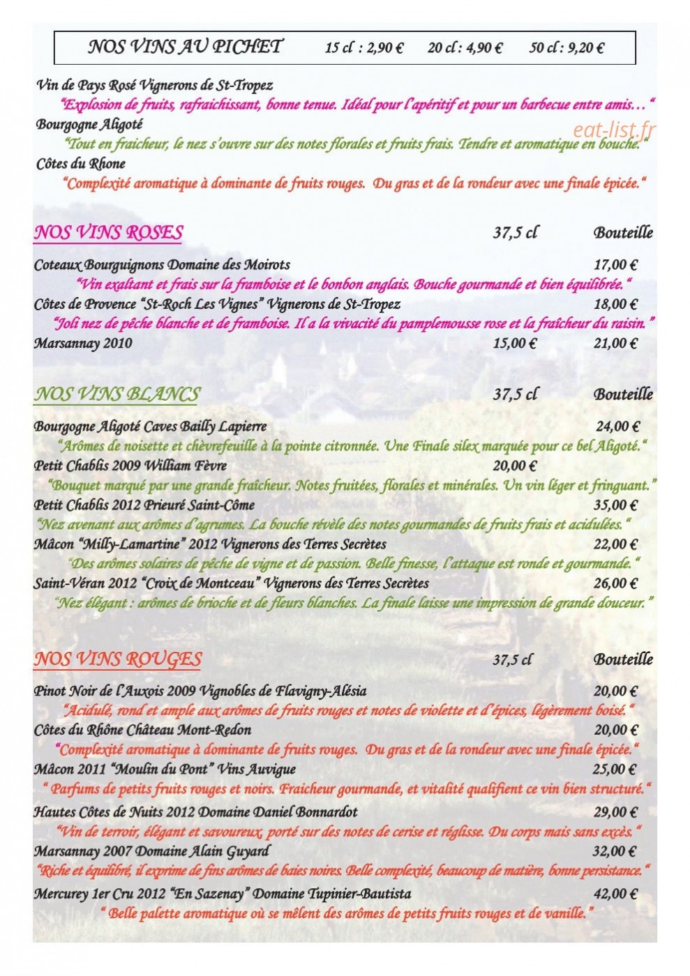 Le coin repas — carte page 5