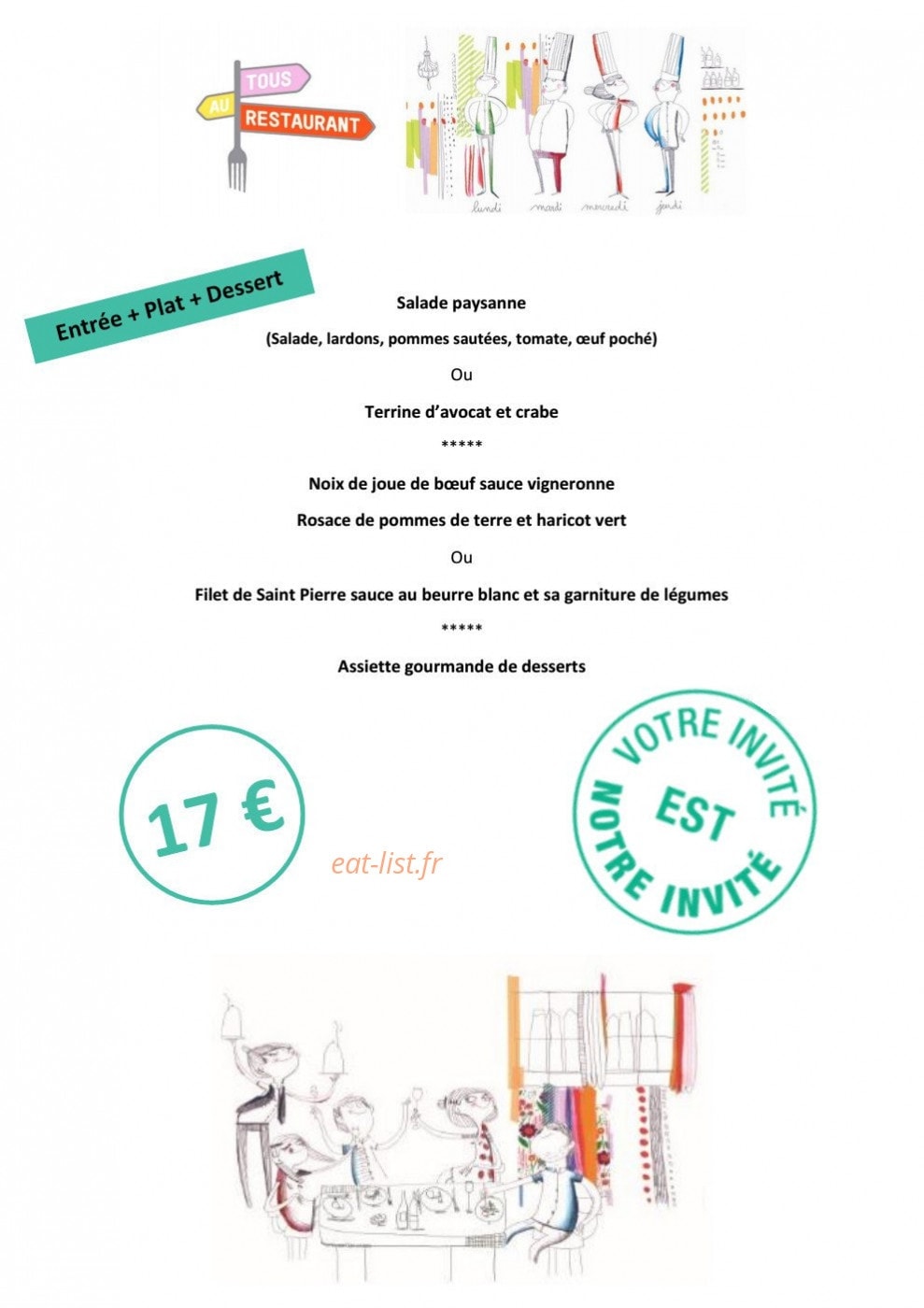 Le coin repas — carte page 4