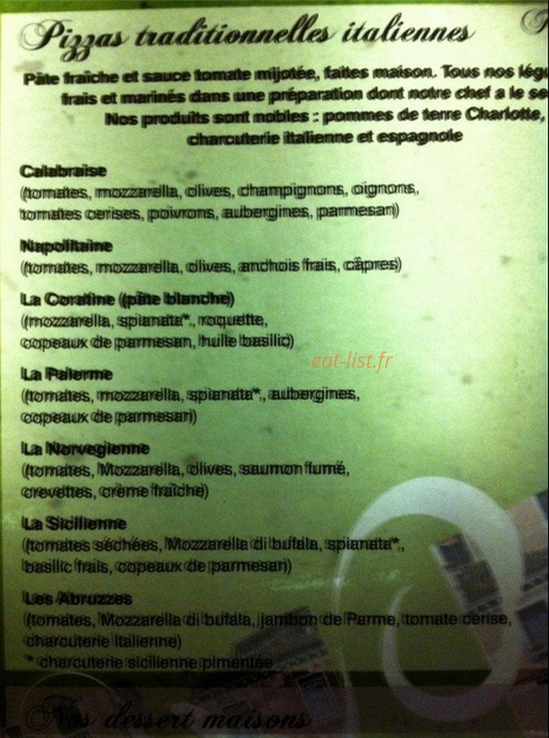 Le Palazzio — carte page 1
