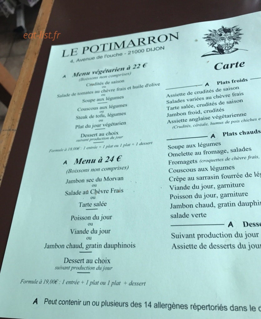 Le Potimarron — carte page 2