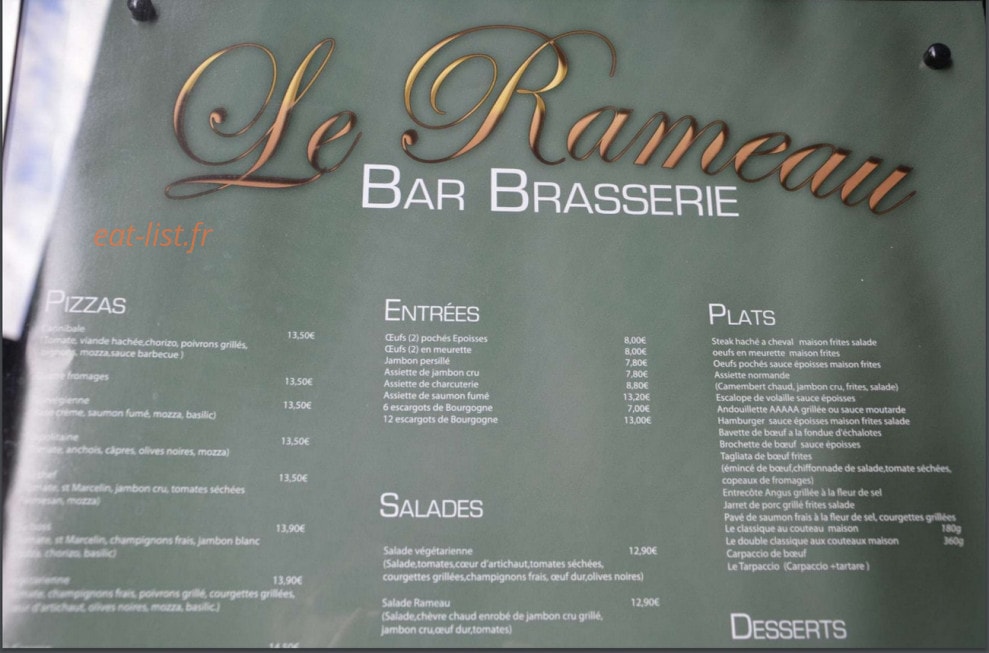 Le Rameau — carte page 1