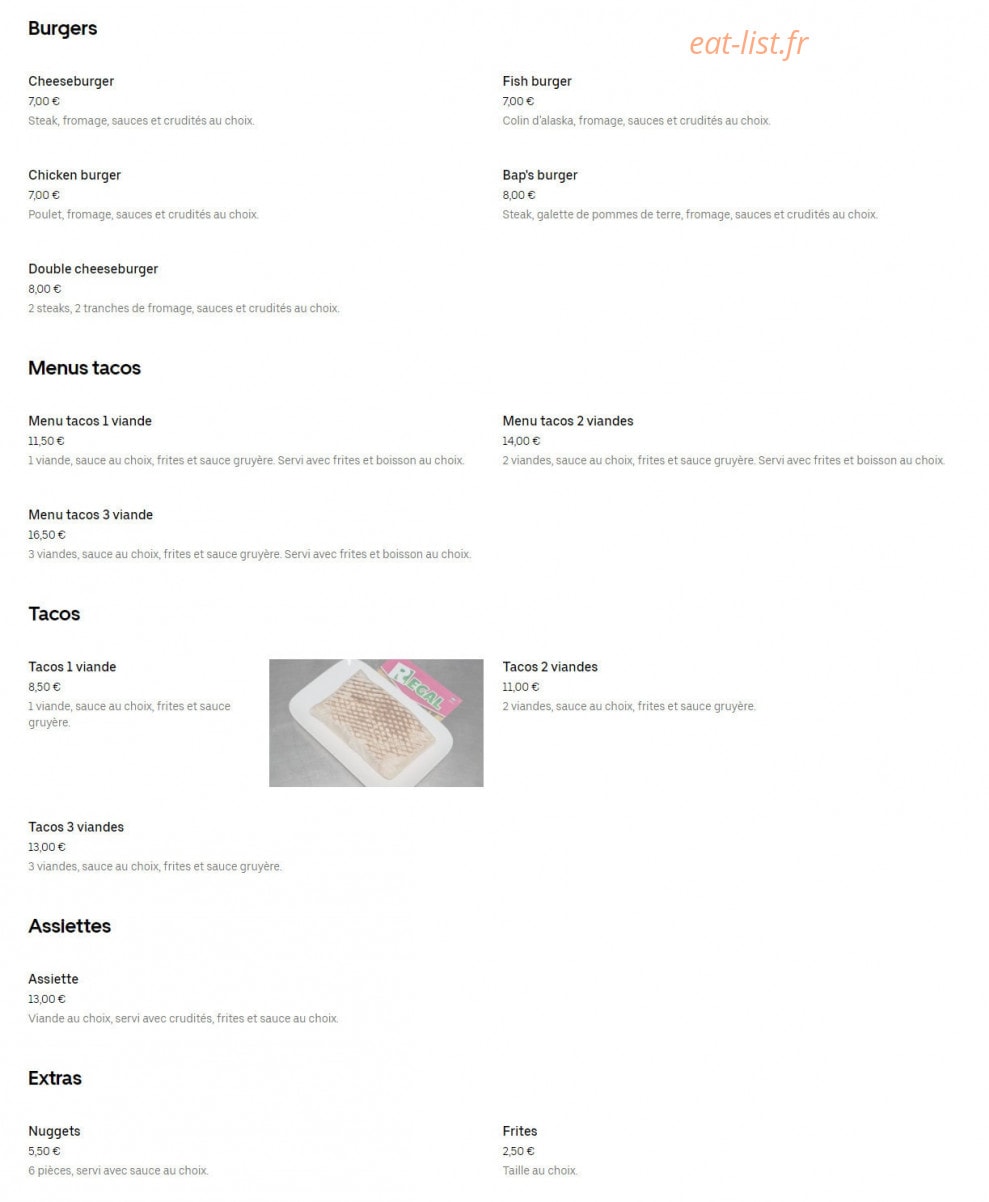 Le Régal — carte page 3
