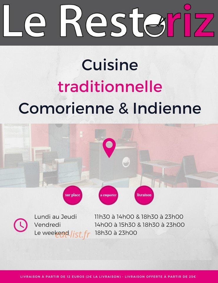 Le Restoriz — carte page 1