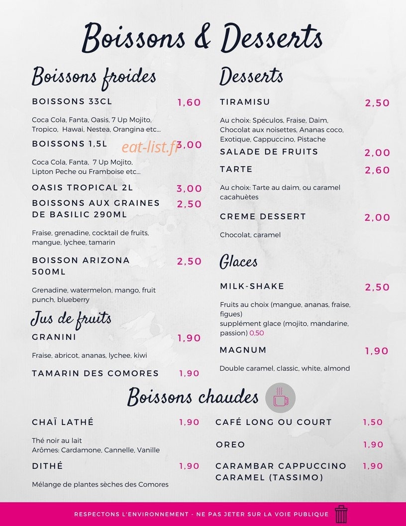 Le Restoriz — carte page 4