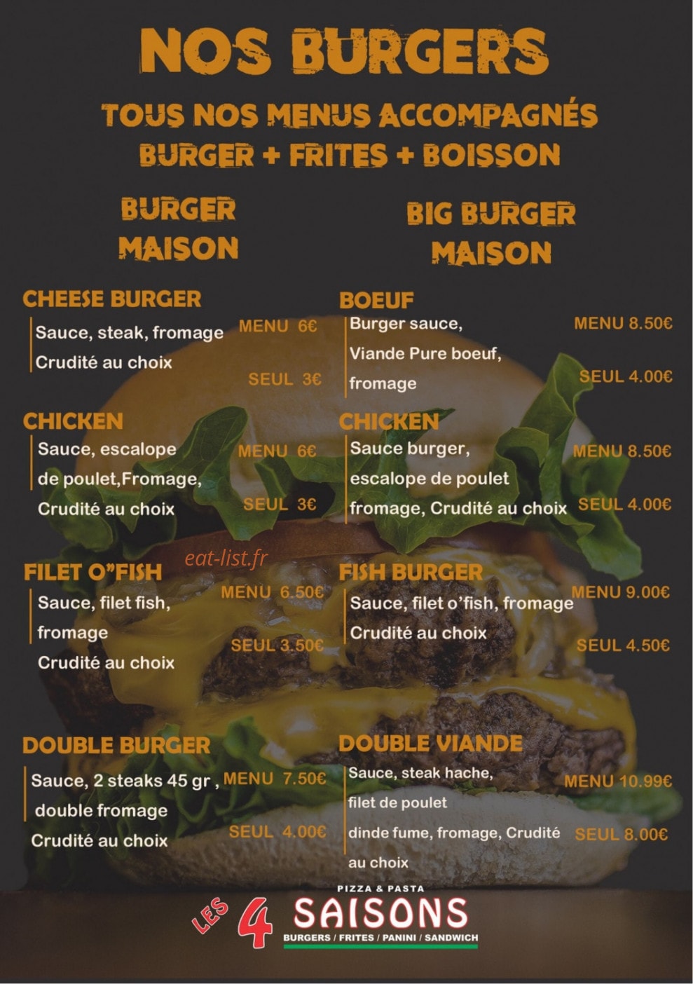 Les 4 Saisons — carte page 1