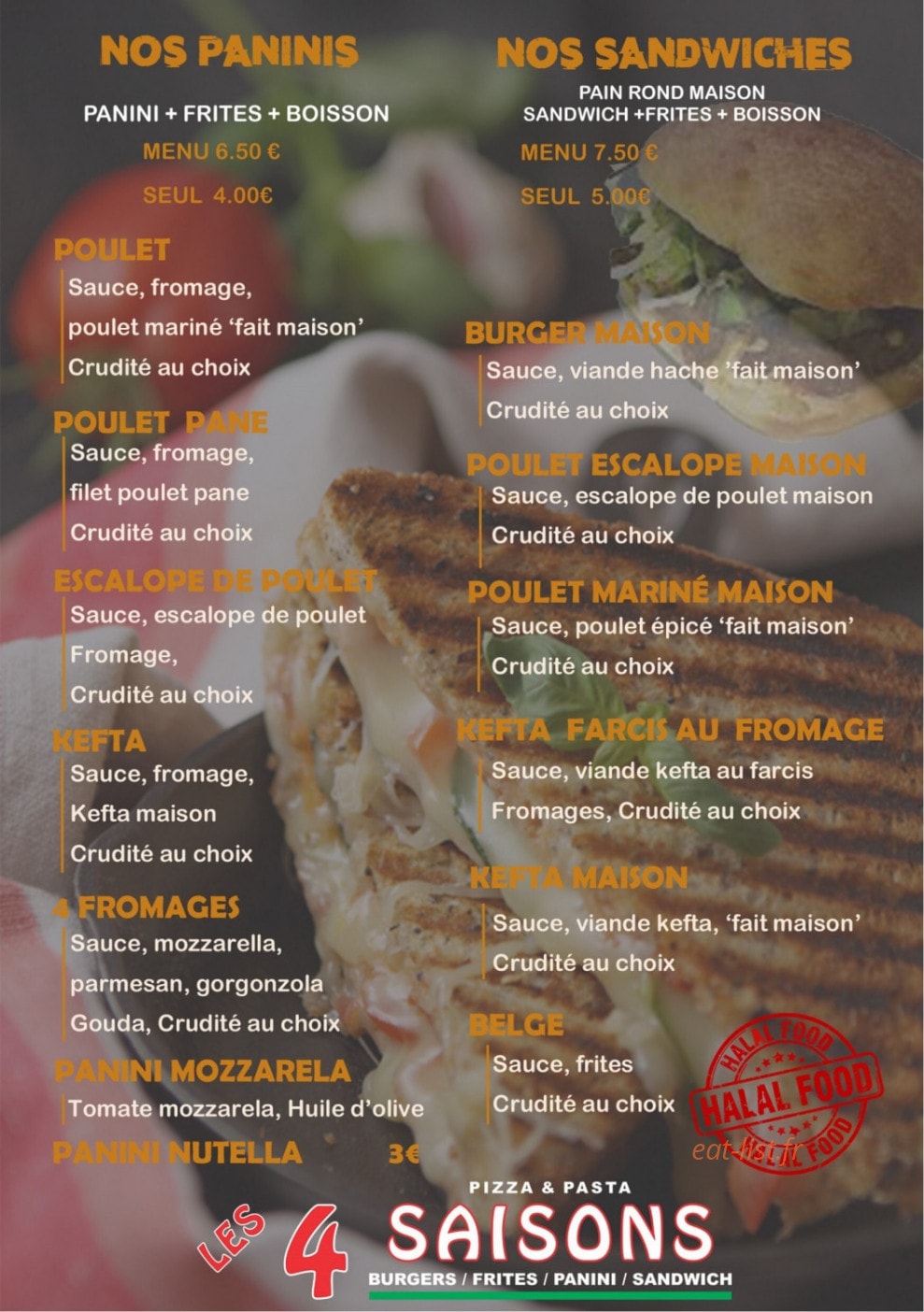 Les 4 Saisons — carte page 3