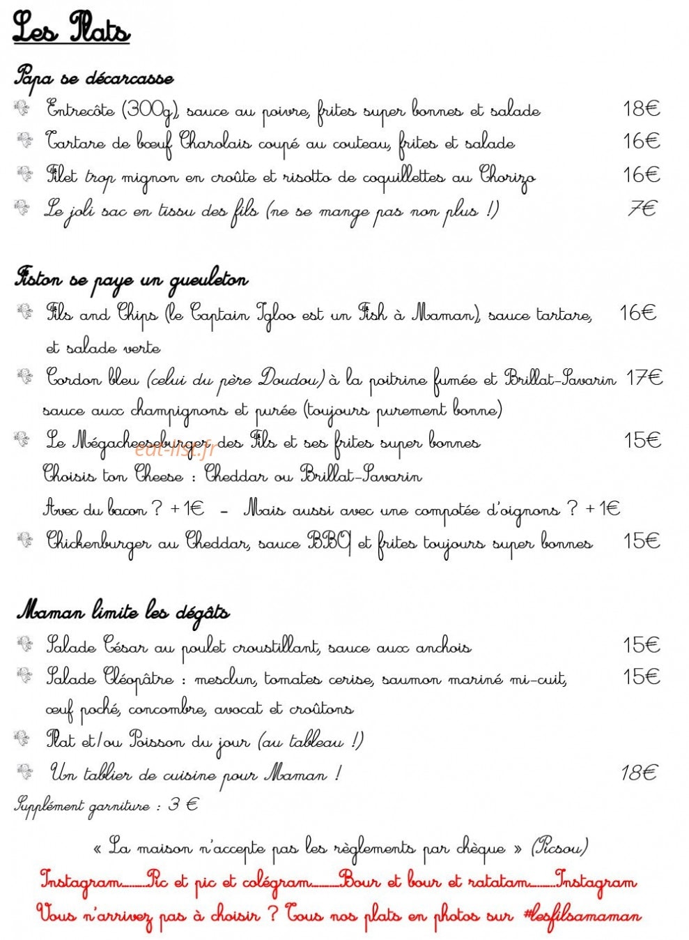 Les Fils à Maman — carte page 5