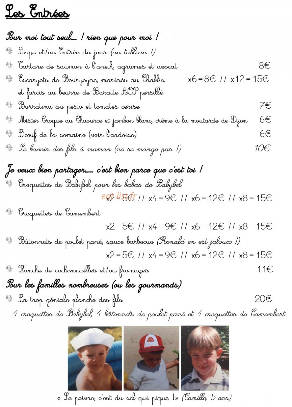 Les Fils à Maman — carte page 4