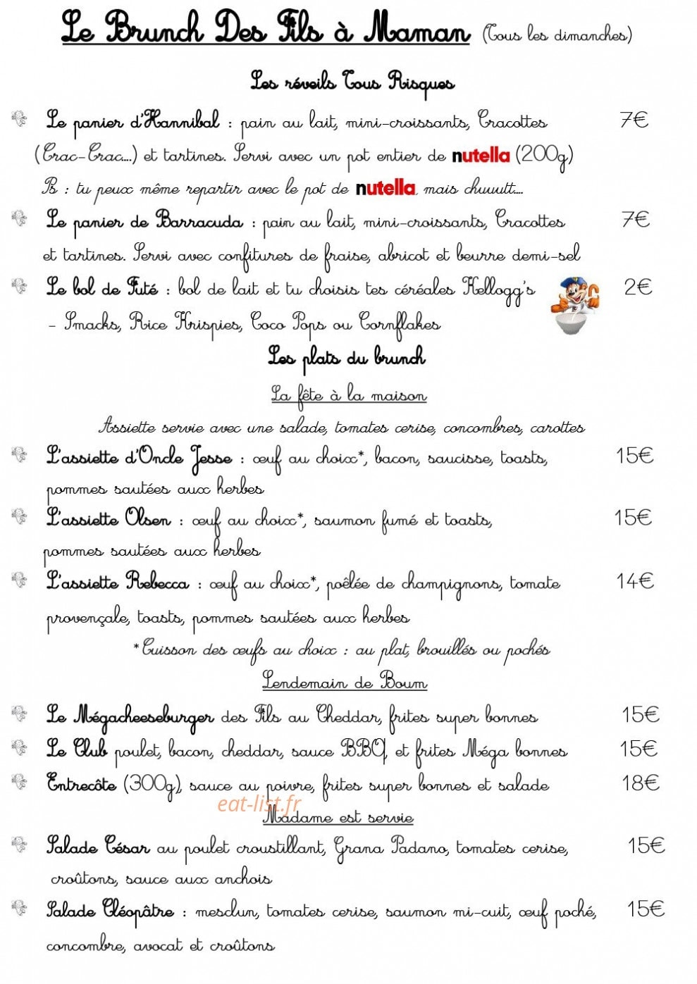 Les Fils à Maman — carte page 7