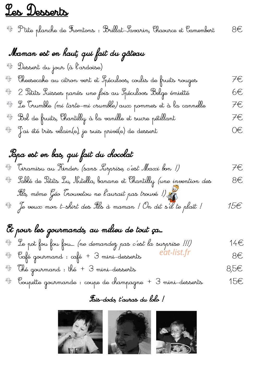 Les Fils à Maman — carte page 6