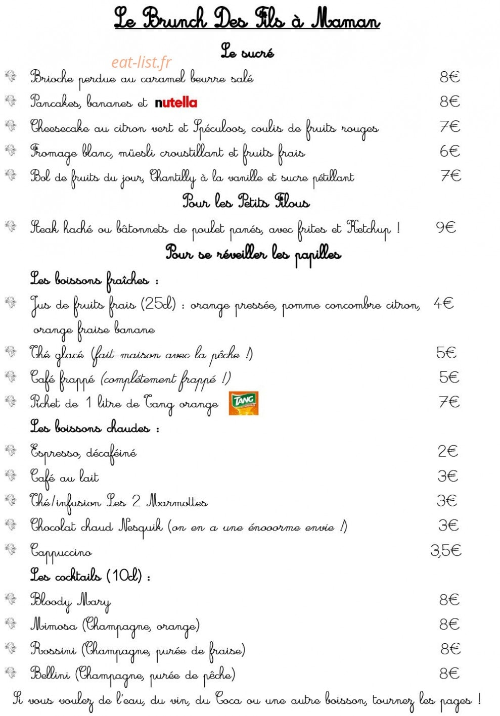 Les Fils à Maman — carte page 8