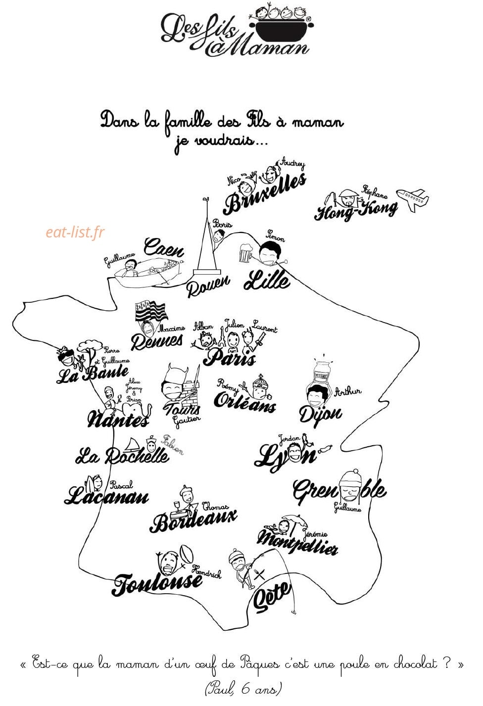Les Fils à Maman — carte page 1