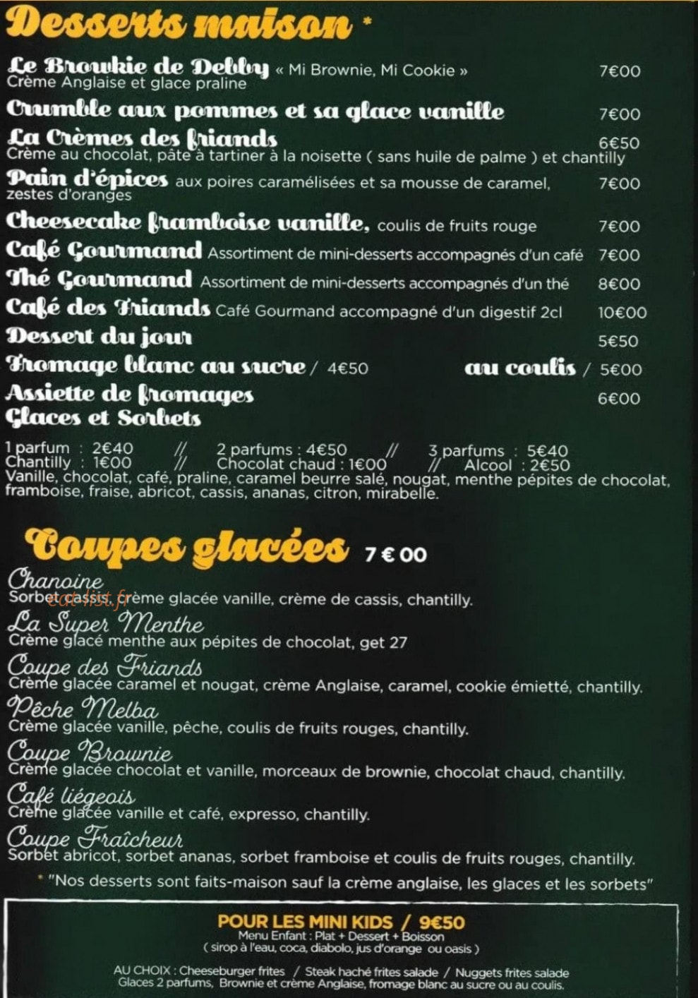 Les Friands disent — carte page 3
