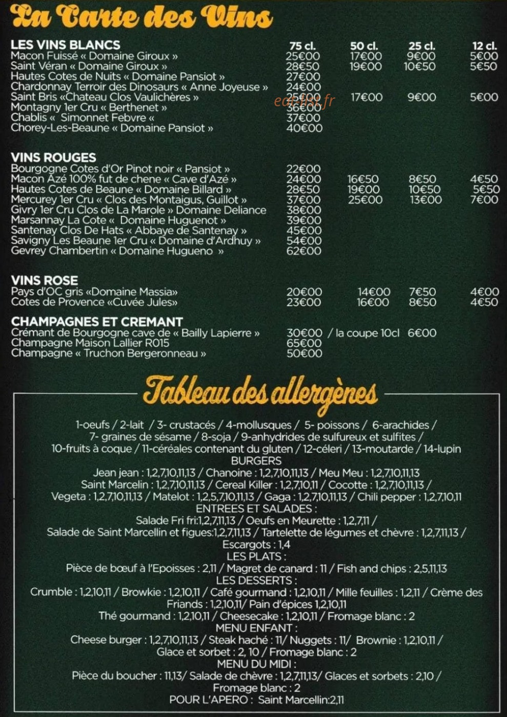 Les Friands disent — carte page 5