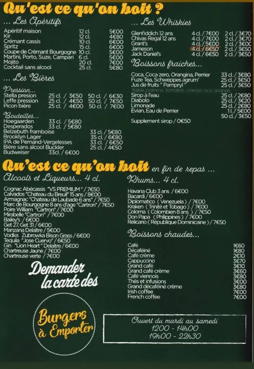 Les Friands disent — carte page 4