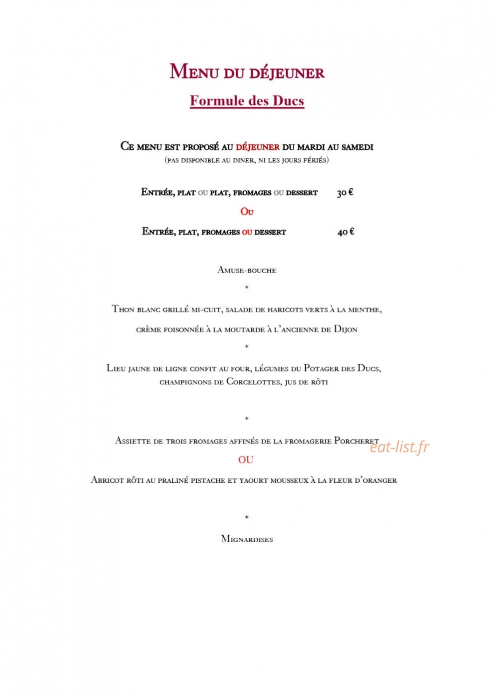 Loiseau des Ducs — carte page 2
