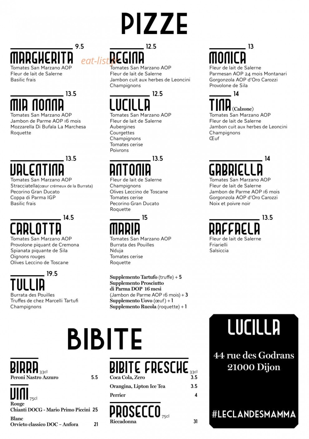 Lucilla - Le Clan des Mamma — carte page 1