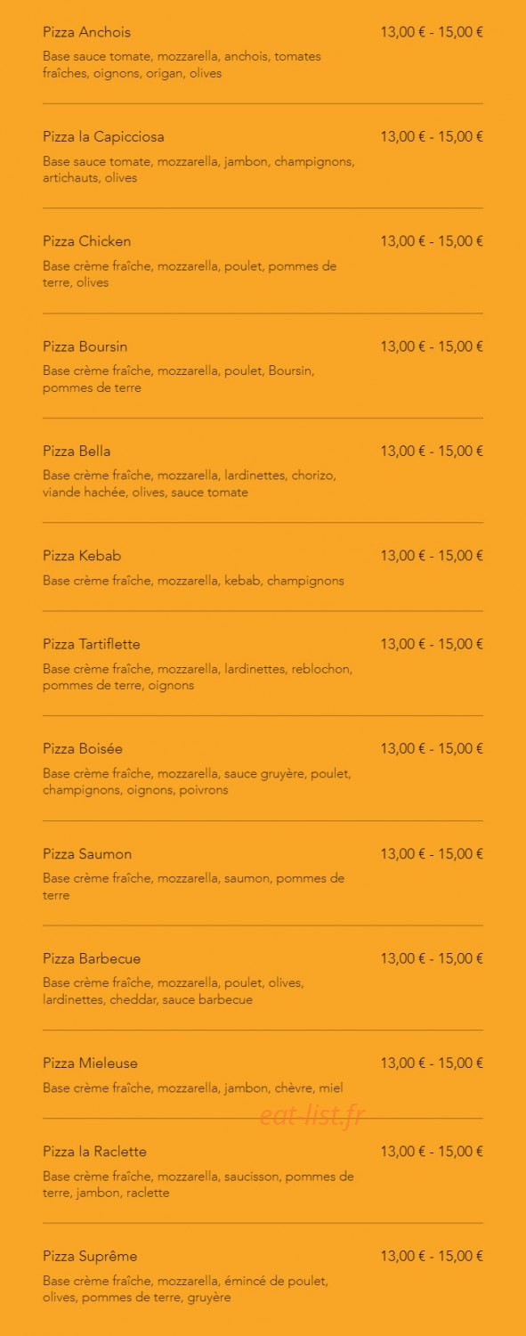 Luna pizza — carte page 3