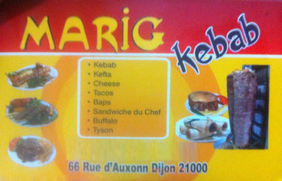 Marig Kebab — carte page 1