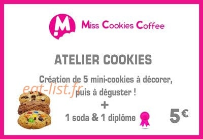 Miss Cookies Coffee — carte page 1