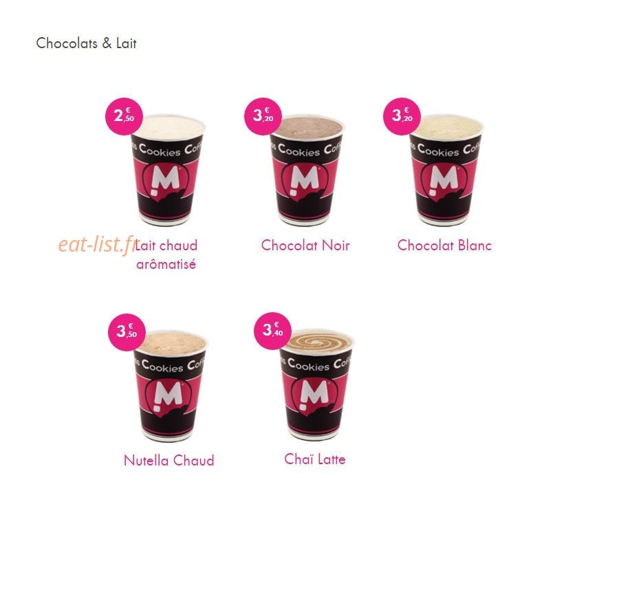 Miss Cookies Coffee — carte page 7