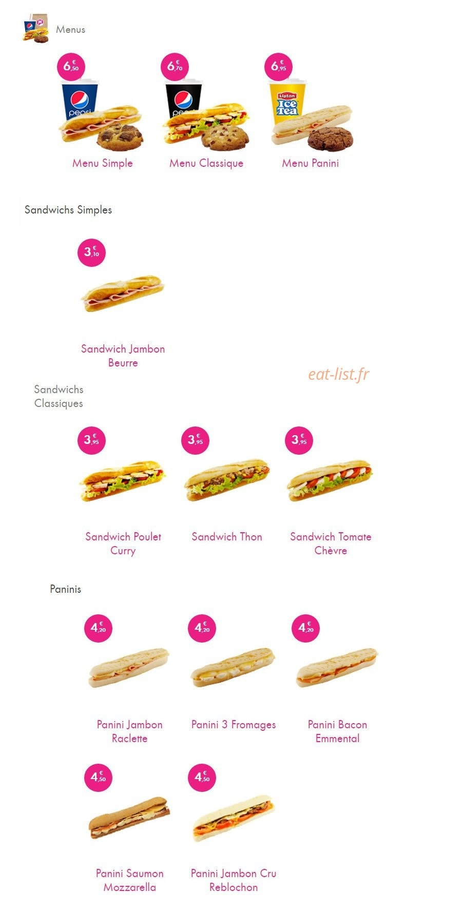 Miss Cookies Coffee — carte page 2