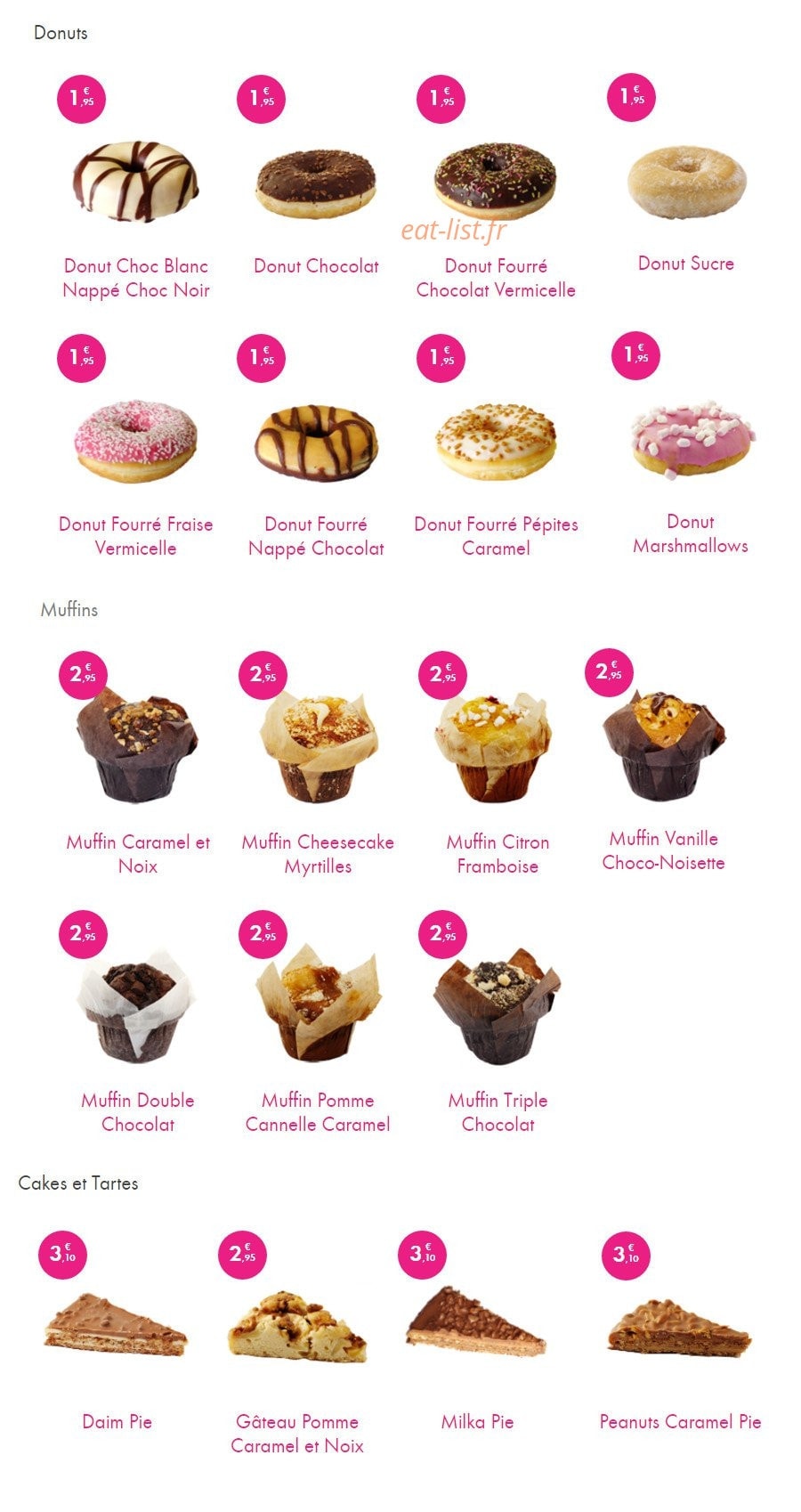 Miss Cookies Coffee — carte page 9