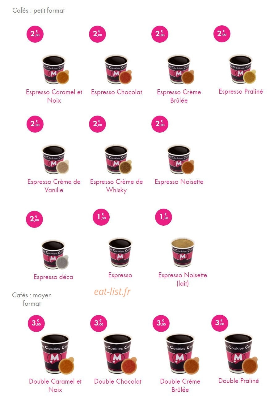 Miss Cookies Coffee — carte page 5