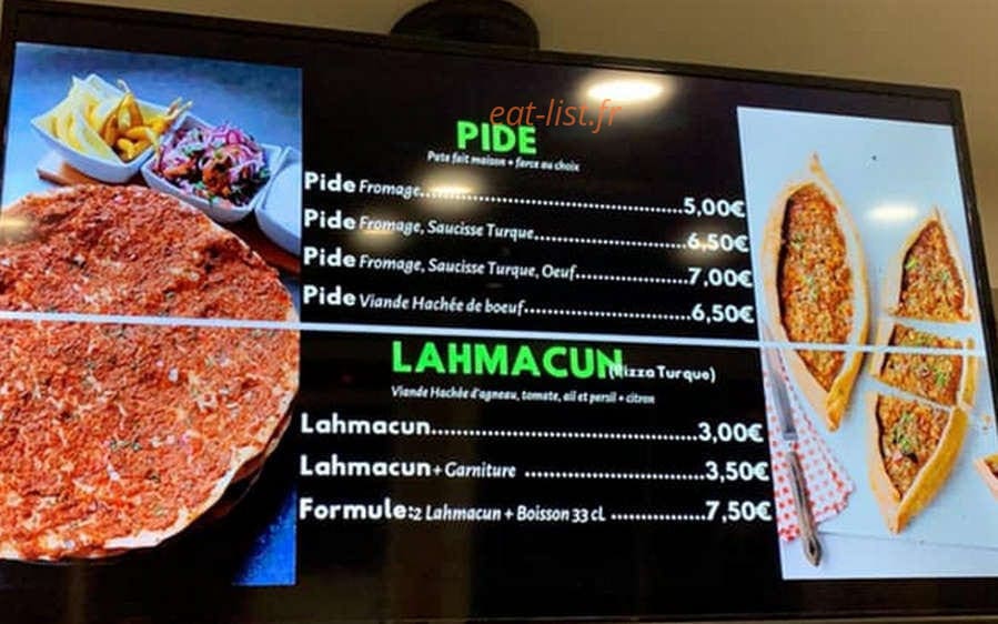 Mister Kebap — carte page 1