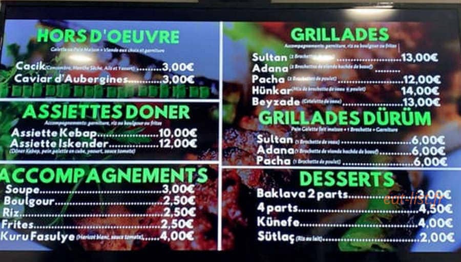 Mister Kebap — carte page 2