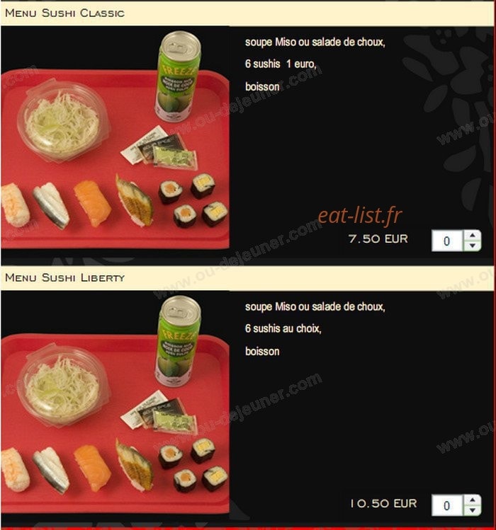 Mon sushi — carte page 2