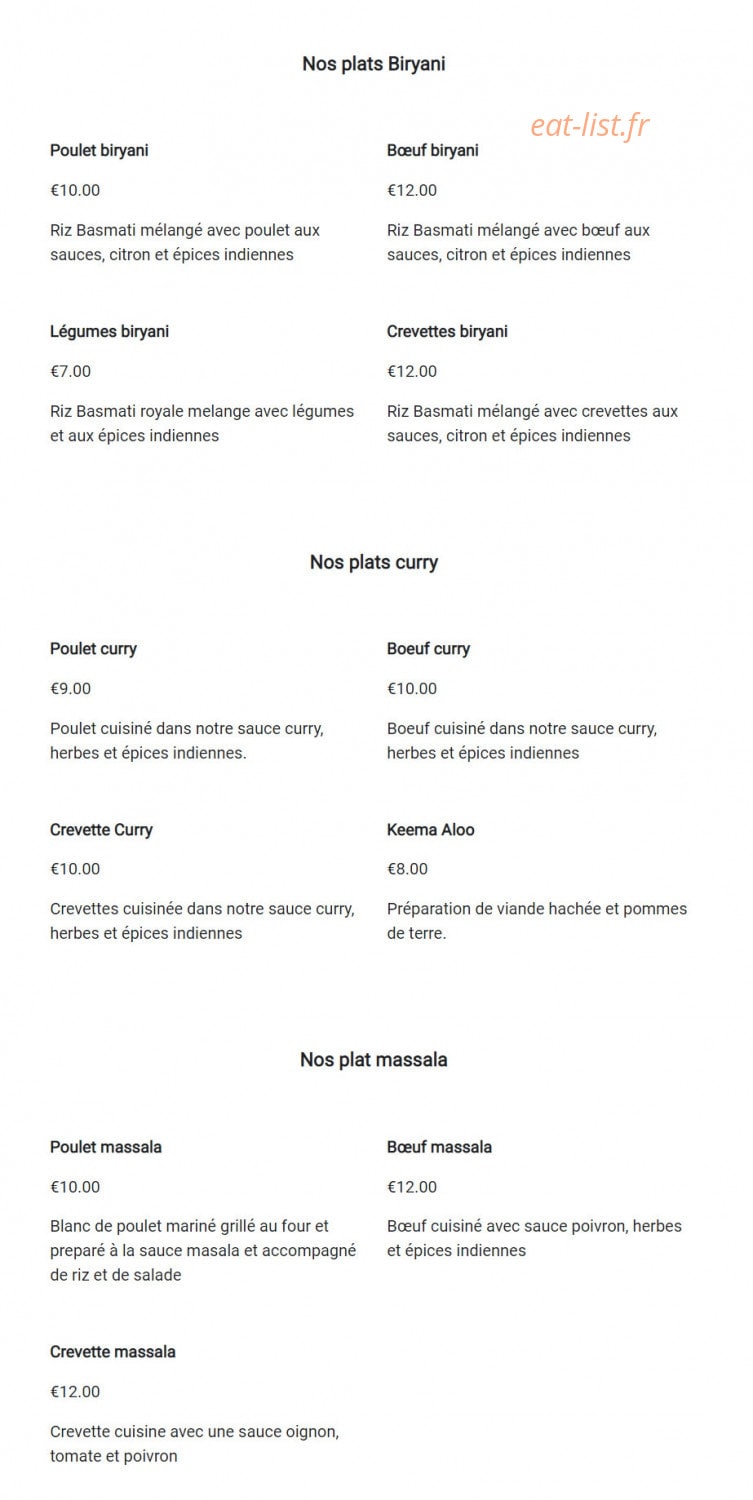 My Spicy Hut — carte page 3