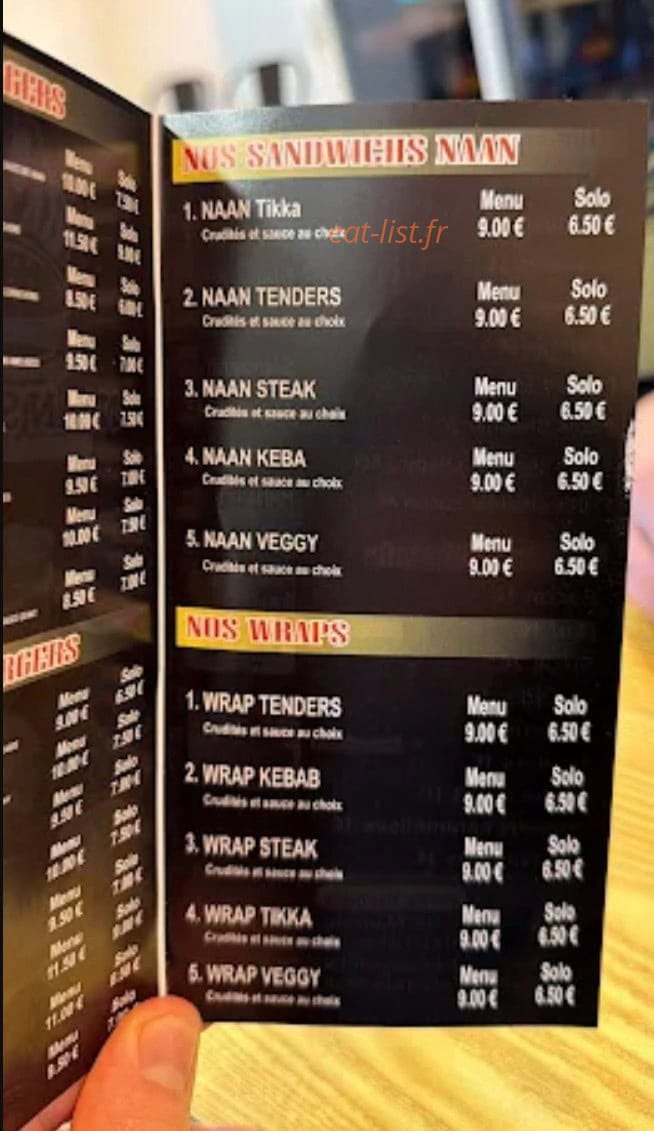 Naan smash — carte page 2