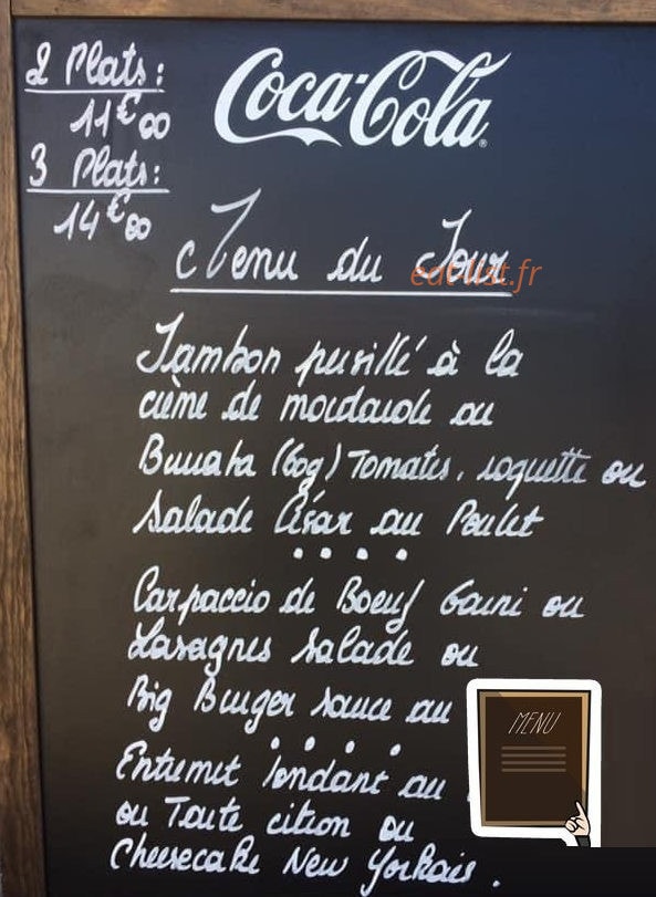 Ô Bistrot — carte page 1