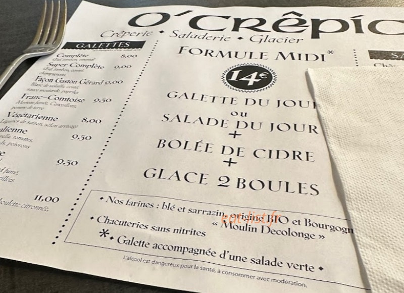 O'Crepic — carte page 1