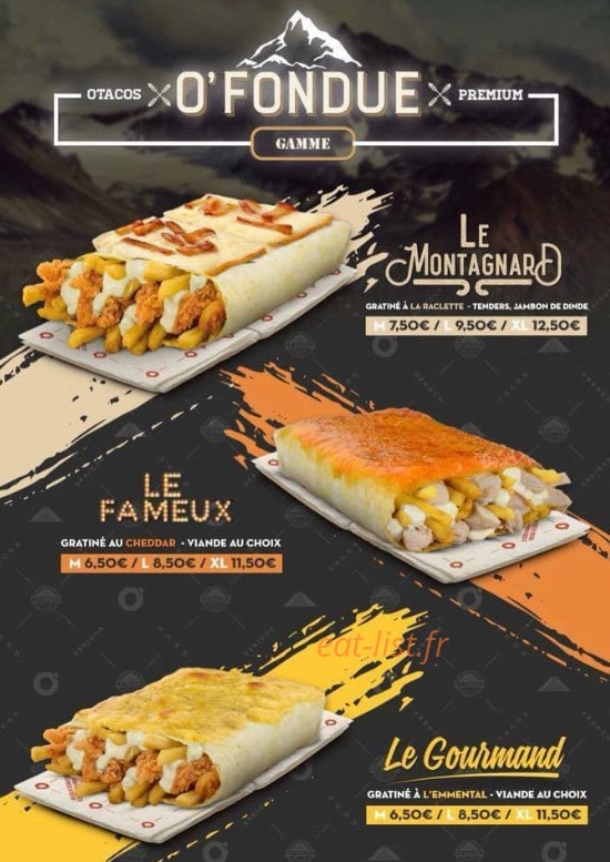 O’Tacos — carte page 1