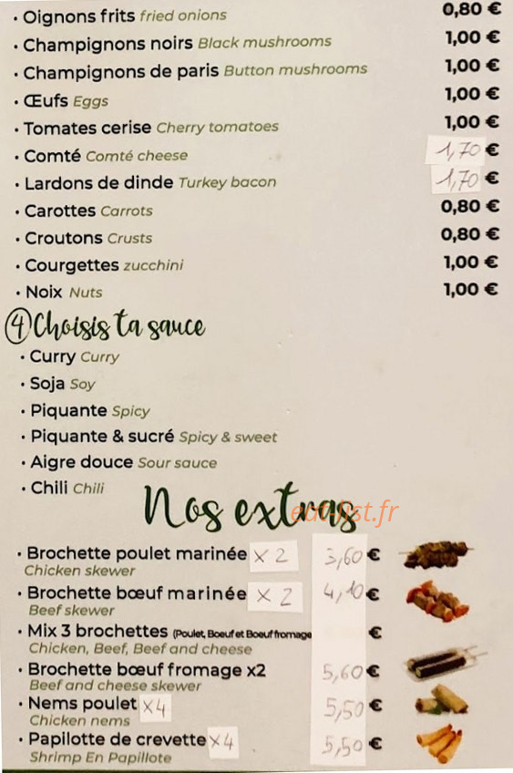 Ok Wok — carte page 2