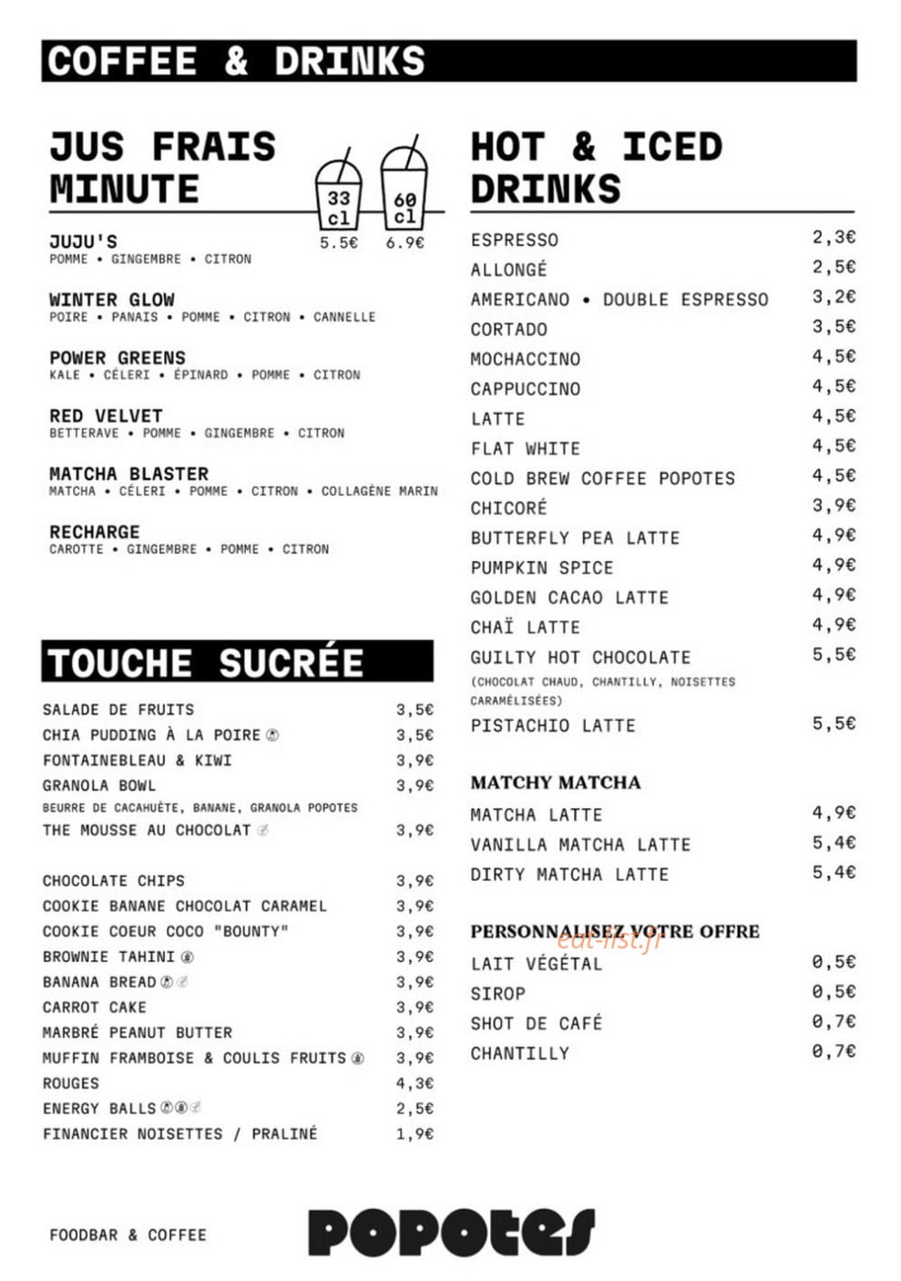 Popotes — carte page 2