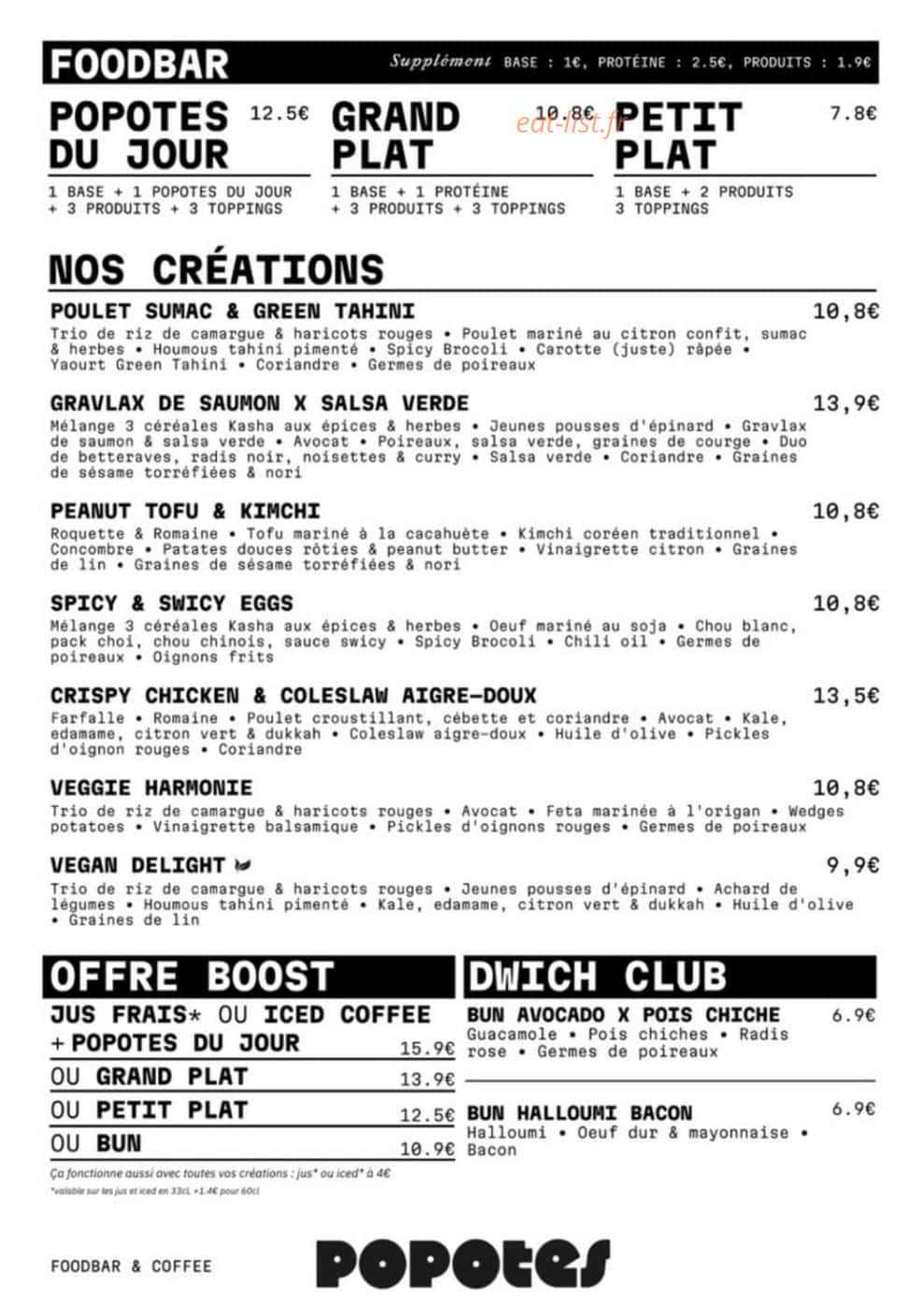 Popotes — carte page 1