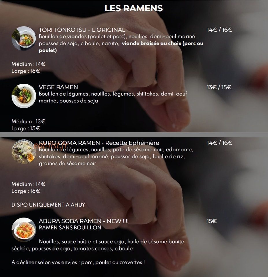 Ramen By Origine — carte page 2