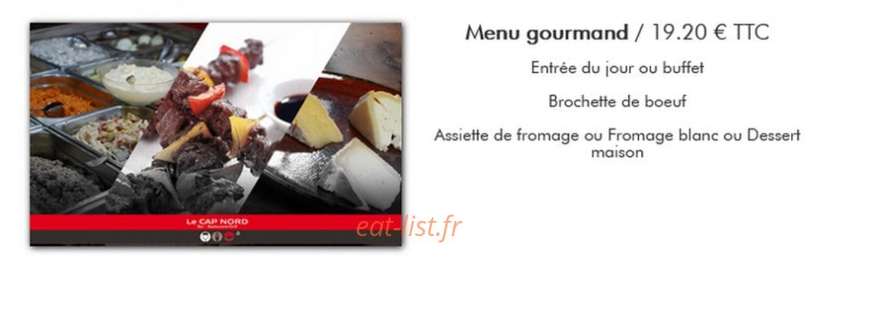 Restaurant Bar Grill Le Cap Nord — carte page 1