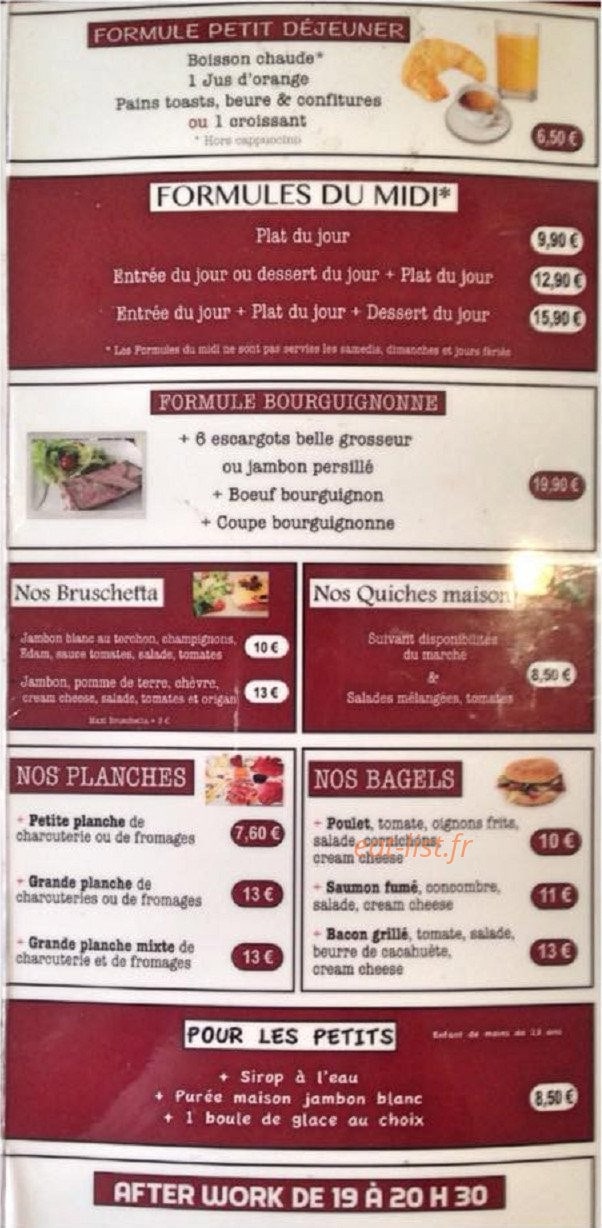Rich' Bar — carte page 1