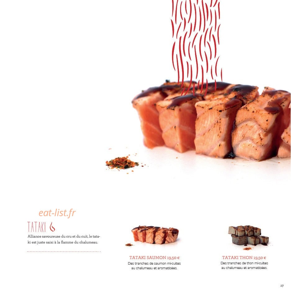 Samouraï Sushis — carte page 28